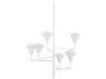 Alora 6-Light White Plaster Tiered Chandelier