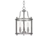 Mansfield 3-Light Antique Nickel Glass Traditional Lantern Mini Pendant