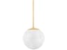 Burlington 1-Light Aged Brass Glass Globe Mini Pendant
