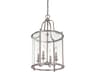 Mansfield 4-Light Antique Nickel Glass Traditional Lantern Pendant