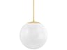 Burlington 1-Light Aged Brass Glass Globe Pendant