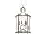Mansfield 10-Light Antique Nickel Glass Traditional Lantern Tiered Pendant