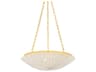 Summerside 4-Light Vintage Gold Leaf Bowl Pendant