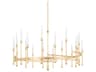 Hathaway 18-Light8-Light Vintage Gold Leaf Candelabra Chandelier