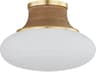 Pearl River 1-Light Aged Brass Round Semi Flush Mount