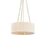 Camby 3-Light Aged Brass Round Pendant