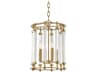Haddon 4-Light Aged Brass Cylinder Mini Pendant
