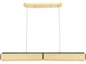 Tribeca Aged Brass Black LED Linear Island Pendant