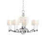 Waterloo 12-Light Polished Nickel Crystal Candelabra Chandelier