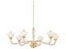 St. Lawrence 6-Light Aged Brass Chandelier
