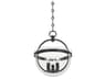 Malloy 3-Light Aged Iron Black Glass Globe Mini Pendant