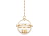 Malloy 3-Light Vintage Gold Leaf Glass Globe Mini Pendant