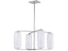 Pebble 4-Light Polished Nickel Glass Pendant