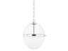 Donnell 1-Light Polished Nickel Glass Globe Pendant