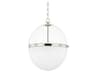 Donnell 1-Light Polished Nickel Glass Globe Pendant