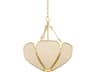 Bayville 3-Light Vintage Gold Leaf Pendant