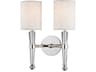 Volta 2-Light Polished Nickel Crystal Wall Sconce