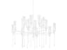 Chisel 16-Light6-Light White Plaster Clear Glass Candelabra Chandelier
