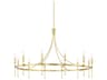 Gates 12-Light Aged Brass Candelabra Chandelier