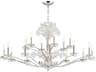 Beaumont 20-Light Polished Nickel Crystal Glass Candelabra Tiered Chandelier
