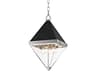 Coltrane 4-Light Polished Nickel Black Geometric Mini Pendant