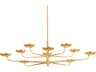Taormina 10-Light Vintage Gold Leaf Tiered Chandelier
