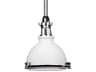 Massena 1-Light White polished Nickel Combo Bowl Pendant