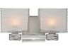 Hartsdale 2-Light Polished Nickel White Glass Vanity Light