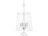 James 4-Light Polished Nickel Glass Chandelier