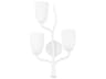 Vine 3-Light White Plaster Wall Sconce