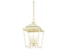 Natick 4-Light Aged Brass White Candelabra Lantern Chandelier