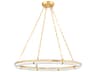 Sennett 1-Light Aged Brass Round Pendant