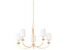 Montpelier 5-Light Vintage Gold Leaf Candelabra Chandelier