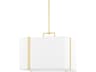 Downing 4-Light Aged Brass Geometric Pendant