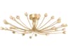 Falkirk 30-Light Vintage Gold Leaf Semi Flush Mount