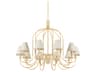 Warrensburg 10-Light Vintage Gold Leaf Candelabra Chandelier