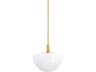 Lethbridge 1-Light Aged Brass Bowl Mini Pendant