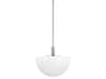 Lethbridge 1-Light Polished Nickel White Glass Bowl Mini Pendant
