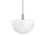 Lethbridge 1-Light Polished Nickel White Glass Bowl Pendant