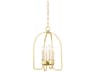 Oakville 4-Light Aged Brass Lantern Pendant
