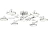 Meander 6-Light Polished Nickel White LED Round Semi Flush Mount