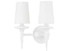 Torch 2-Light White Plaster Vanity Light