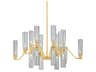 Harpswell 18-Light Aged Brass Cylinder Chandelier