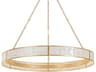 Halcott 1-Light Vintage Gold Leaf Round Pendant