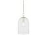 Belleville 1-Light Polished Nickel Glass Bell Mini Pendant