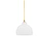 Oberon 1-Light Aged Brass Dome Pendant