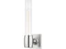 Hogan 1-Light Burnished Nickel Glass Wall Sconce