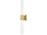 Hogan 2-Light Aged Brass Glass Wall Sconce