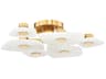Holmdel 6-Light Aged Brass Semi Flush Mount