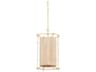 Jones Point 1-Light Vintage Gold Leaf Cylinder Pendant